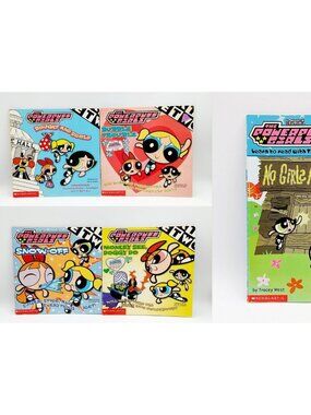 Lot of 5 Powerpuff Girls Books Monkey See, Doggy Do & Snow-off Vintage 2000